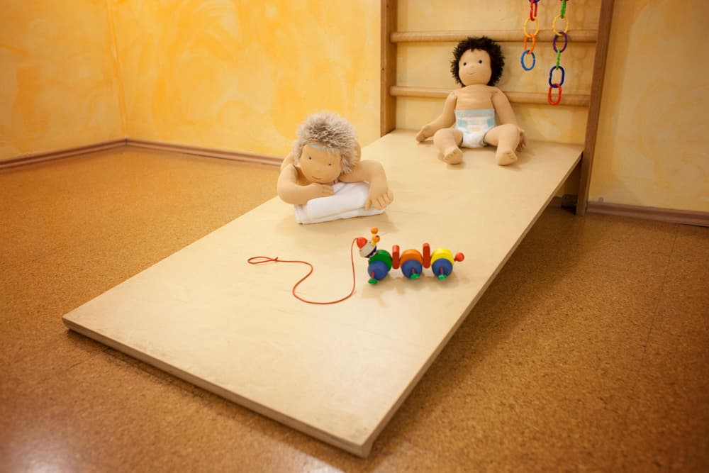 Schräge an der Sprossenwand