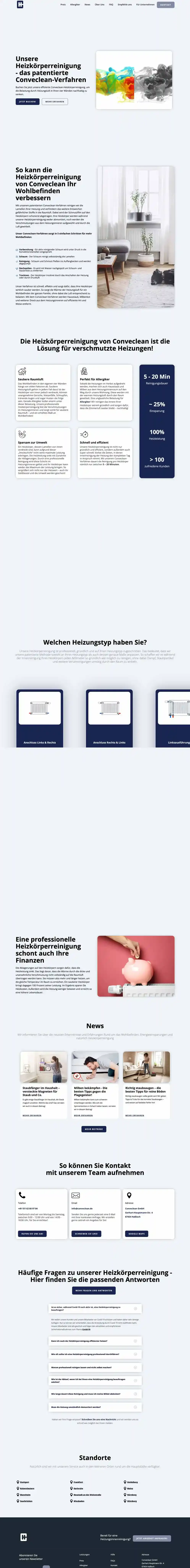 Mischler Webdesign Mannheim Designagentur Portfolio Custom Webdesign Conveclean GmbH B2C Website