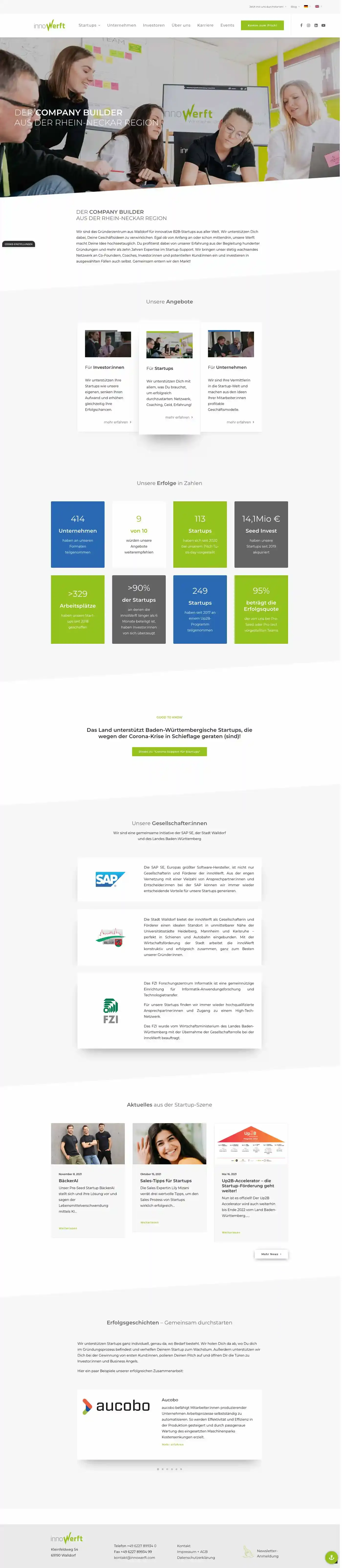 Mischler Webdesign Mannheim Designagentur Portfolio Custom Webdesign innoWerft Website