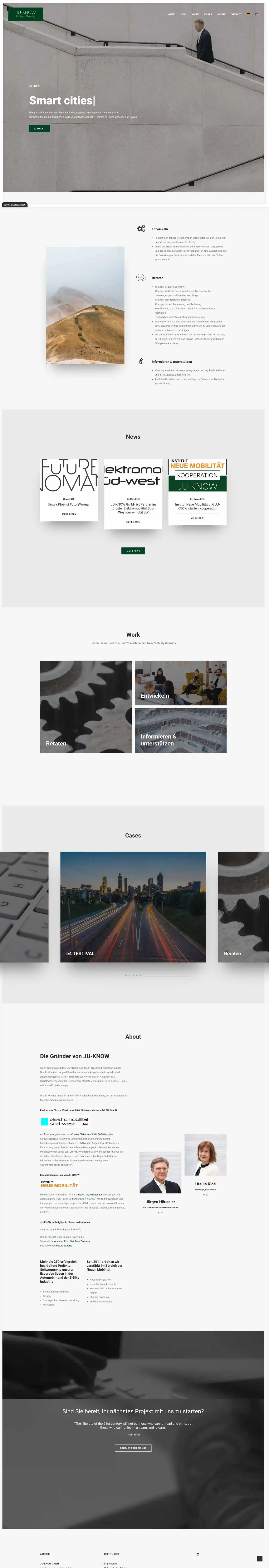 Mischler Webdesign Mannheim Designagentur Portfolio Custom Webdesign JU-Know GmbH Website