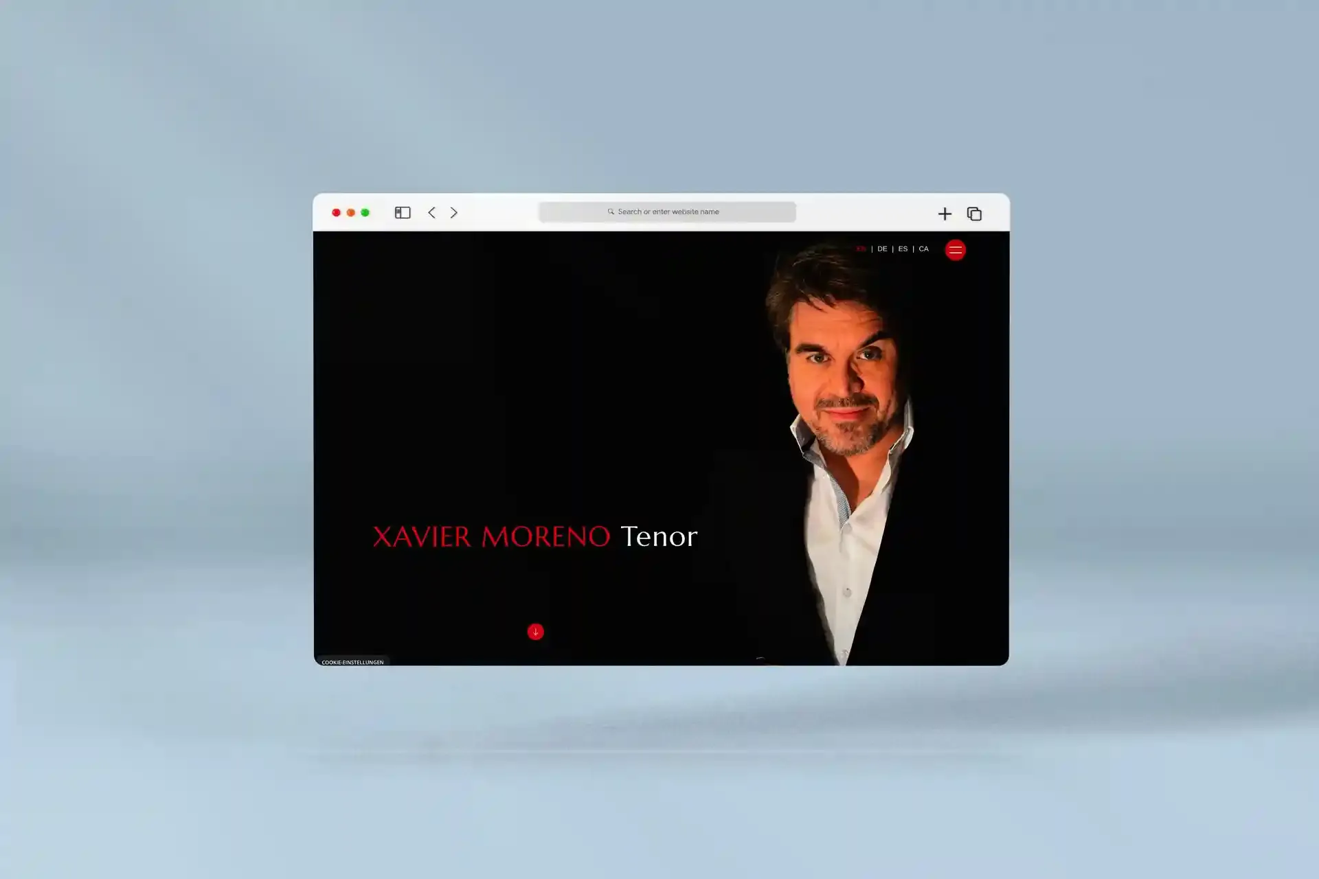 Mischler Webdesign Mannheim Designagentur Portfolio Custom Webdesign Xavier Moreno Website Mockup