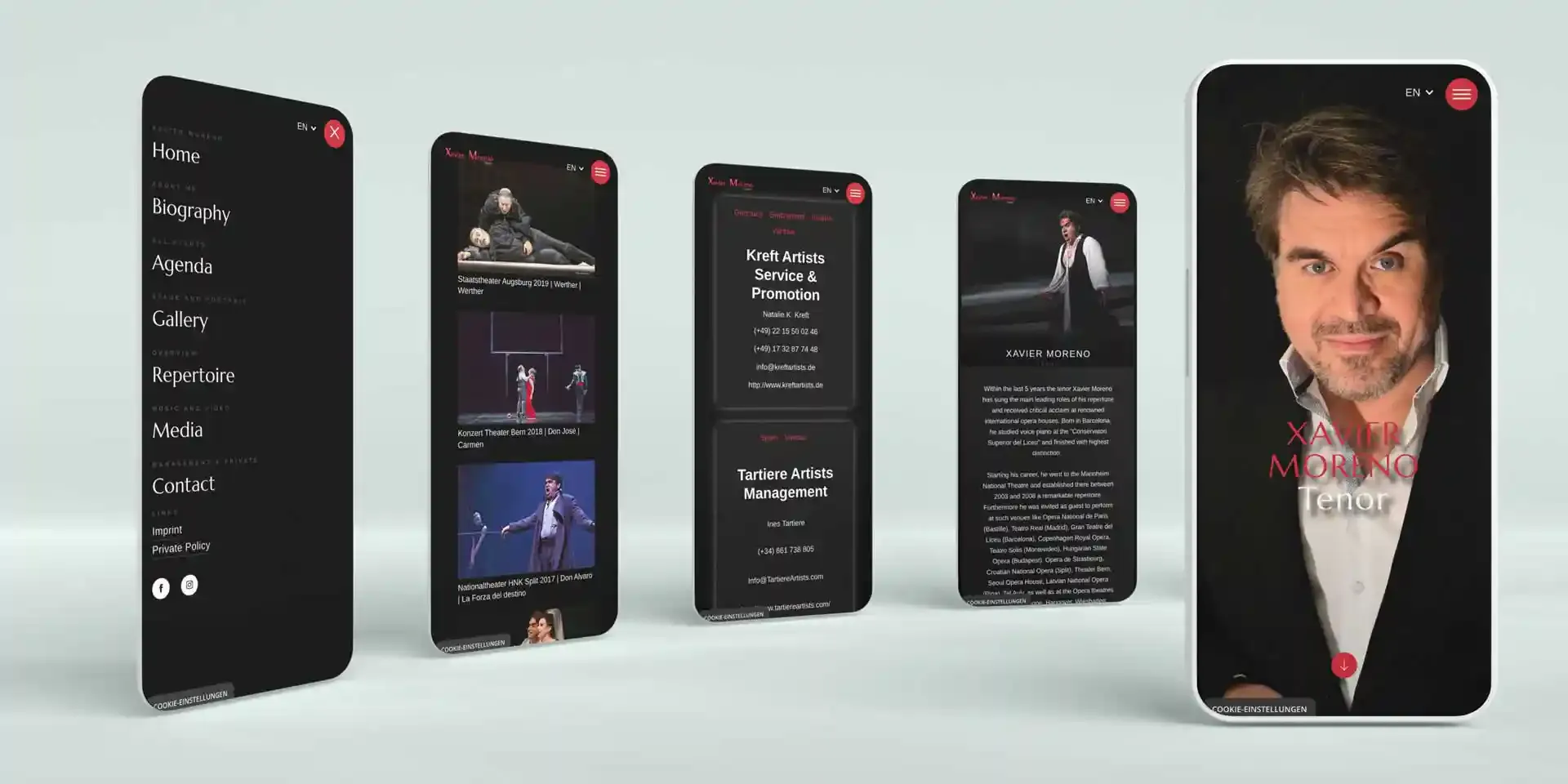 Mischler Webdesign Mannheim Designagentur Portfolio Custom Webdesign Xavier Moreno responsive