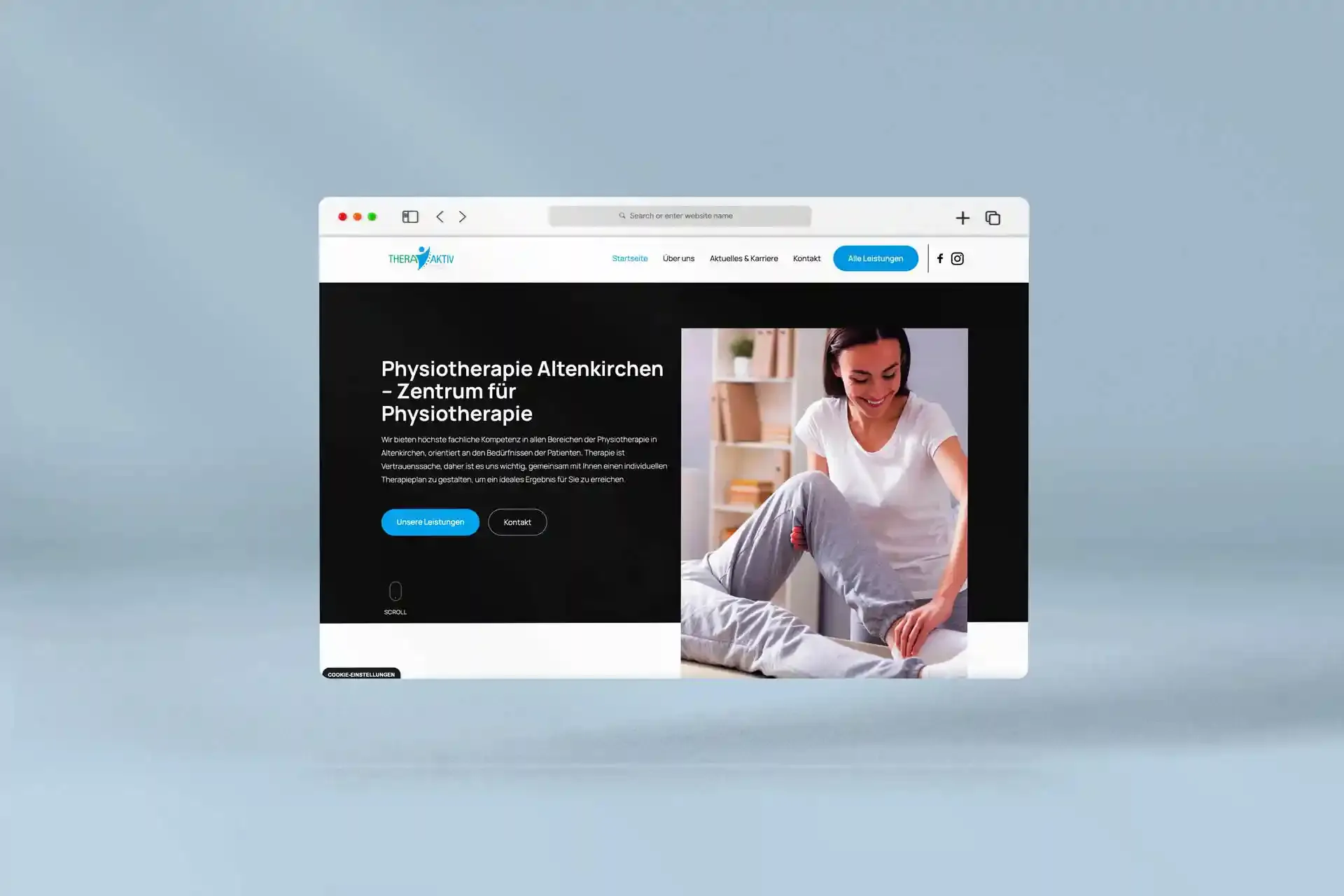 Mischler Webdesign Mannheim Designagentur Grafikdesign Portfolio Custom Webdesign Thera Aktiv Website Mockup