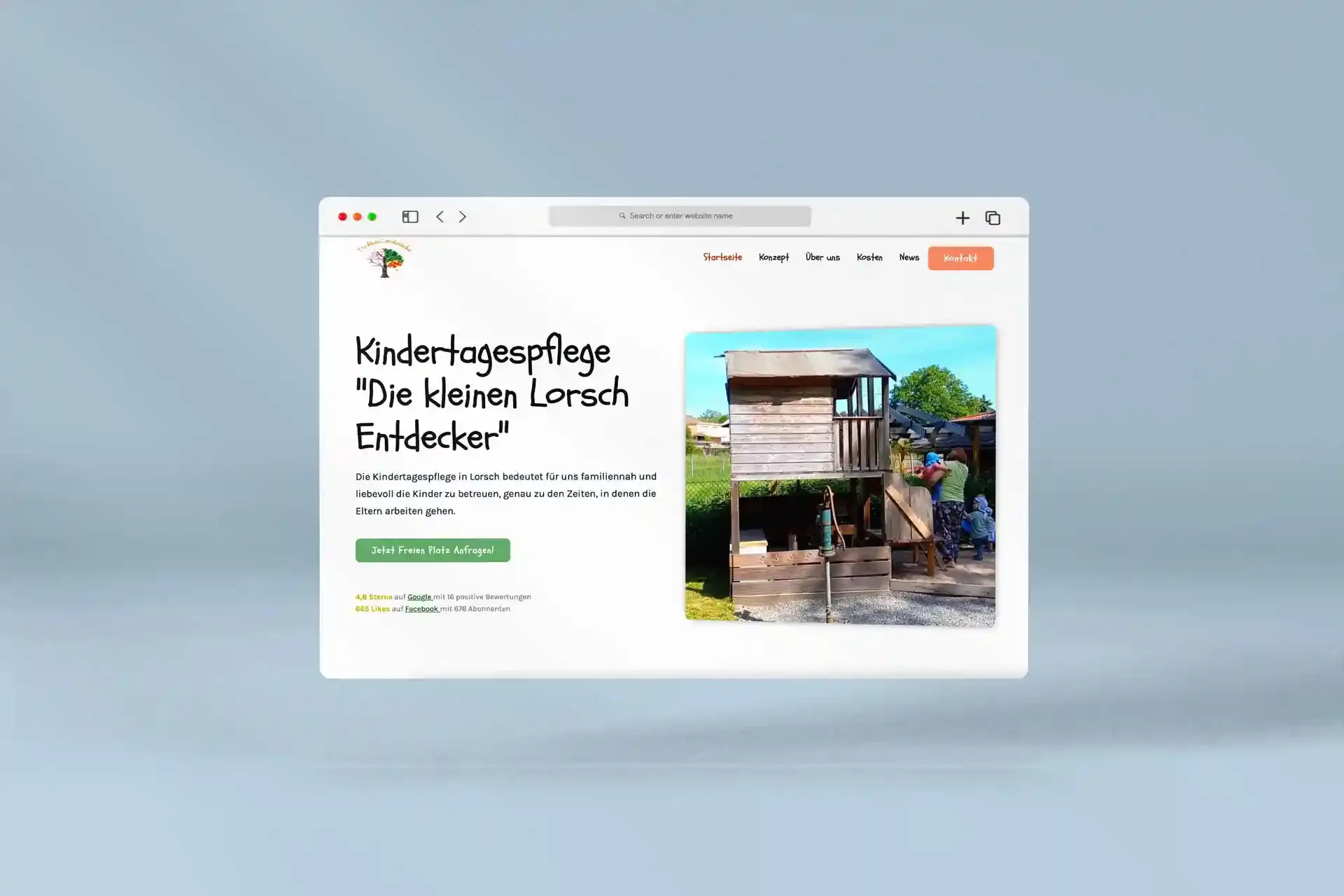 Mischler Webdesign Mannheim Designagentur Portfolio Custom Webdesign die kleinen Lorsch-Entdecker Website Mockup