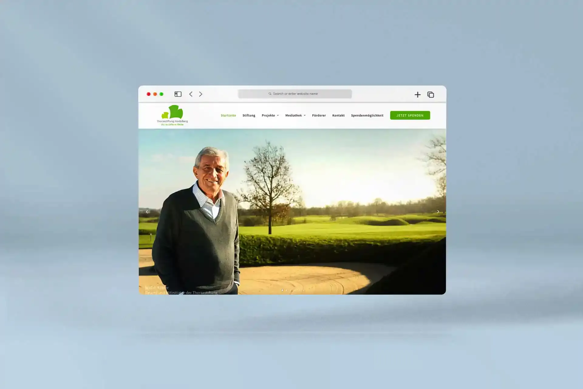 Mischler Webdesign Mannheim Designagentur Portfolio Custom Webdesign Thoraxstiftung Heidelberg Website Mockup
