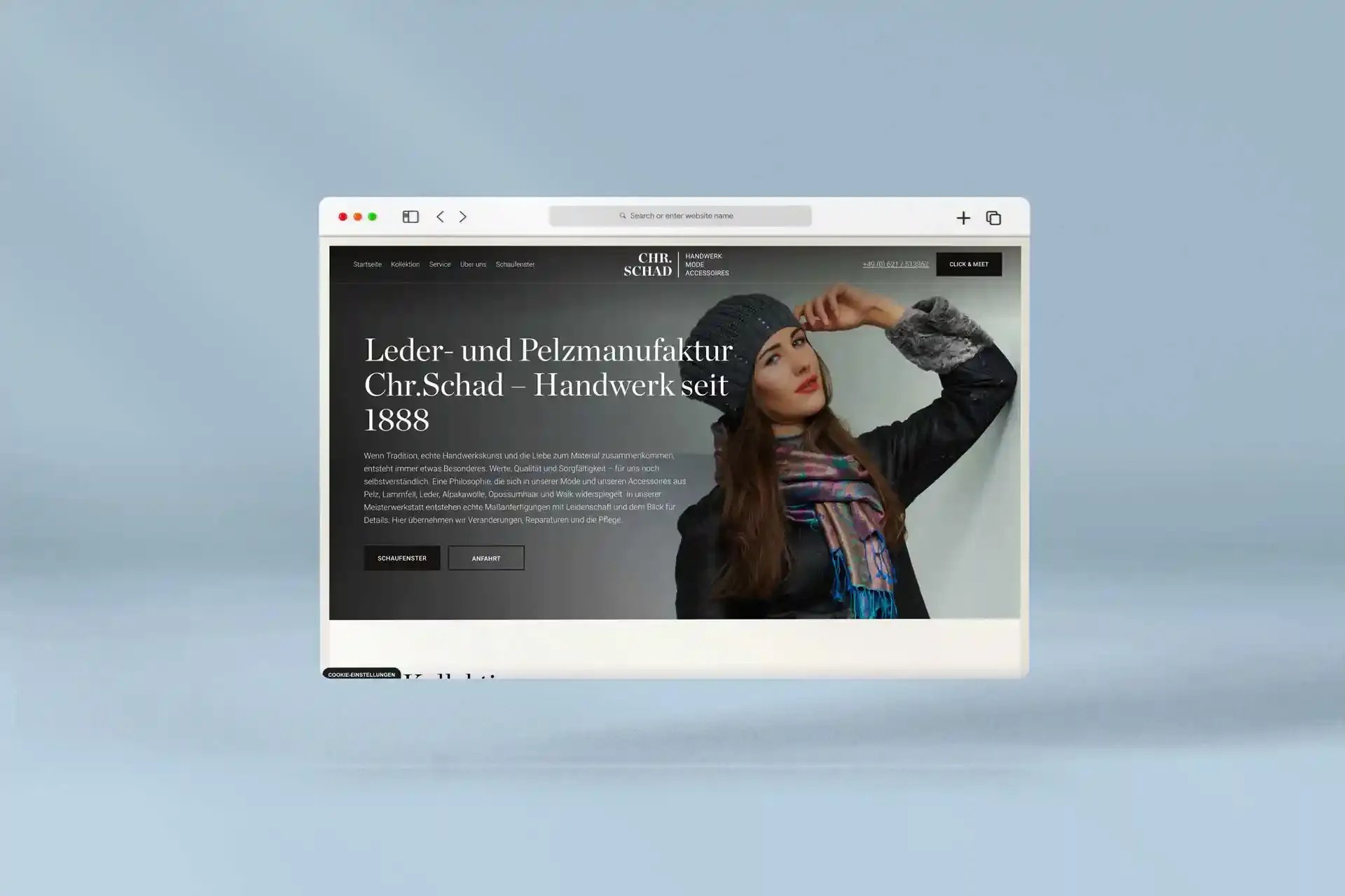 Mischler Webdesign Mannheim Designagentur Portfolio Custom Webdesign Christian Schad GmbH & Co. KG Website Mockup