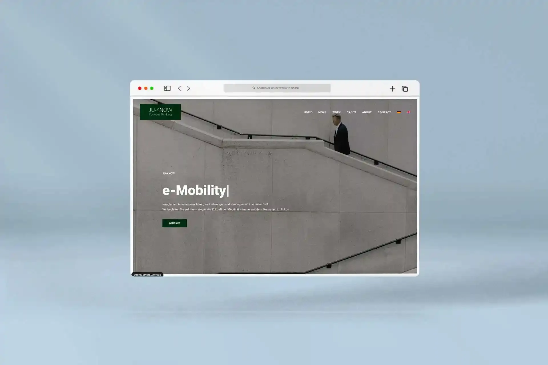 Mischler Webdesign Mannheim Designagentur Portfolio Custom Webdesign JU-Know GmbH Website Mockup