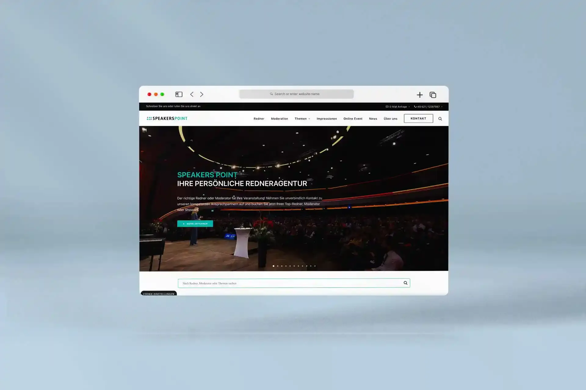 Mischler Webdesign Mannheim Designagentur Portfolio Custom Webdesign Speakers Point Website Mockup