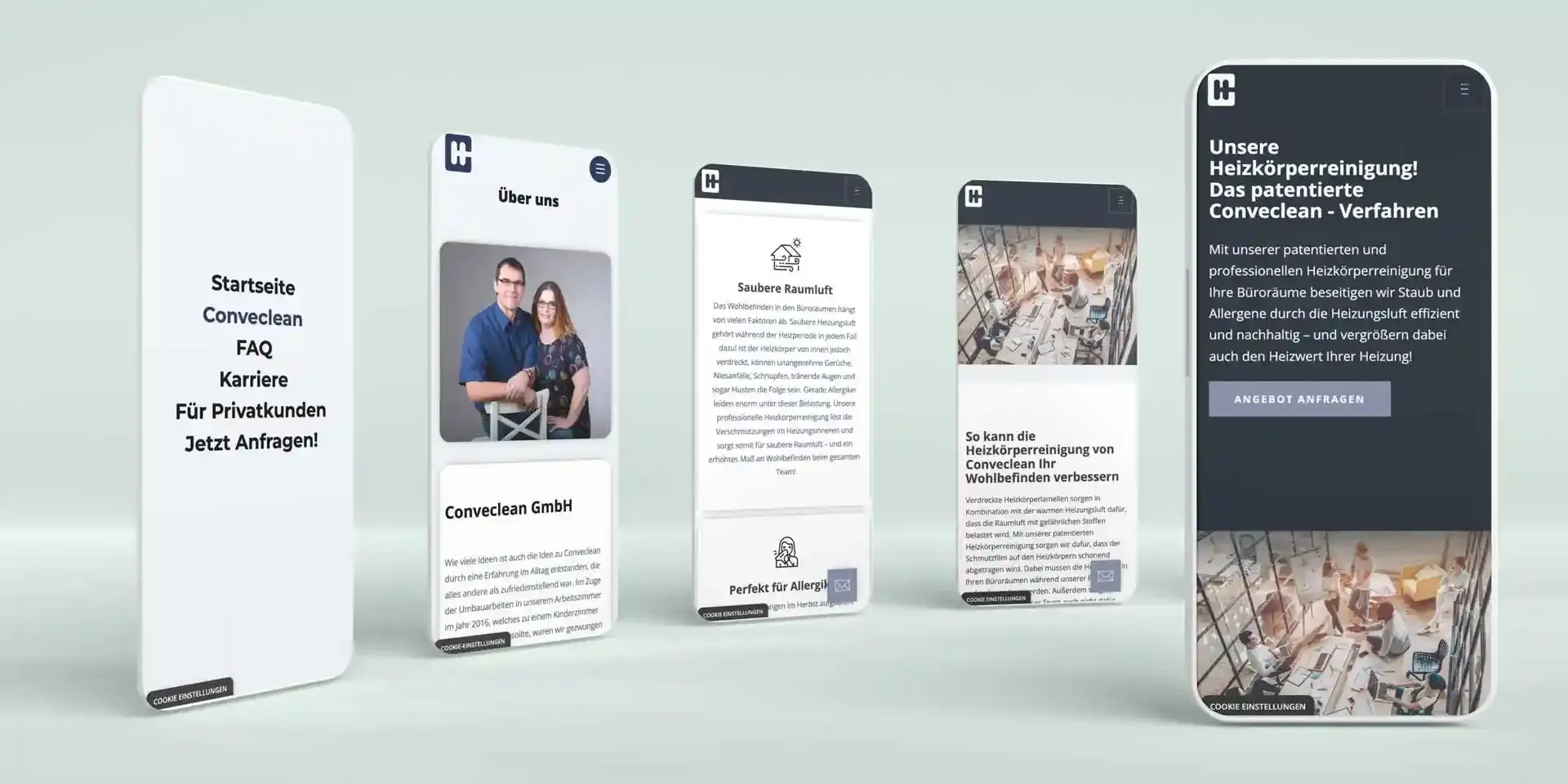 Mischler Webdesign Mannheim Designagentur Portfolio Custom Webdesign Conveclean GmbH B2B Responsive
