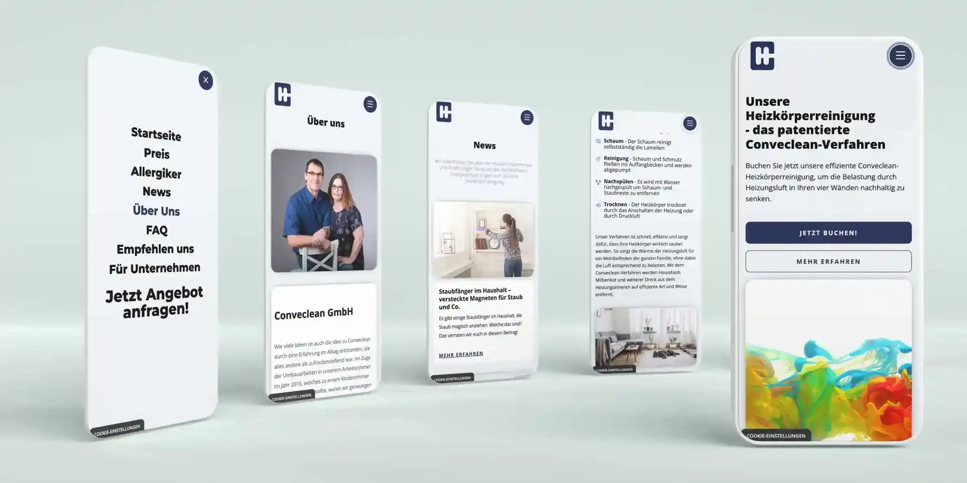 Mischler Webdesign Mannheim Designagentur Portfolio Custom Webdesign Conveclean GmbH B2C Website Responsive