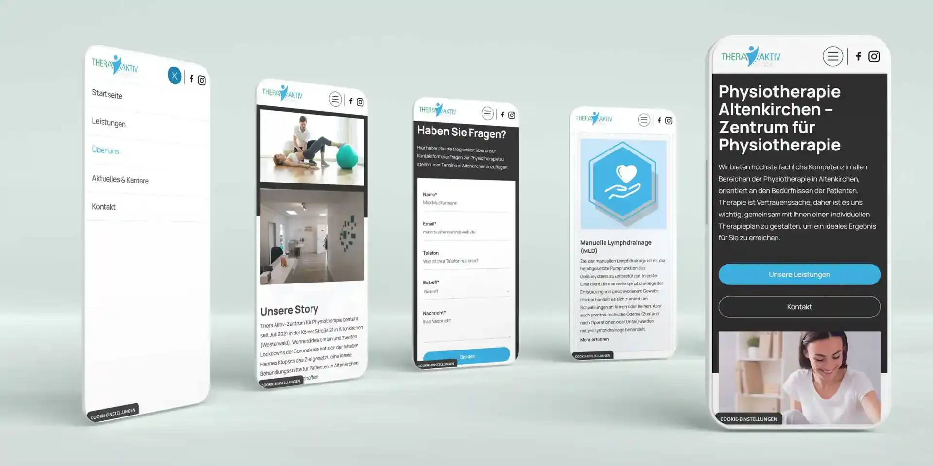 Mischler Webdesign Mannheim Designagentur Grafikdesign Portfolio Custom Webdesign Thera Aktiv Website Responsive