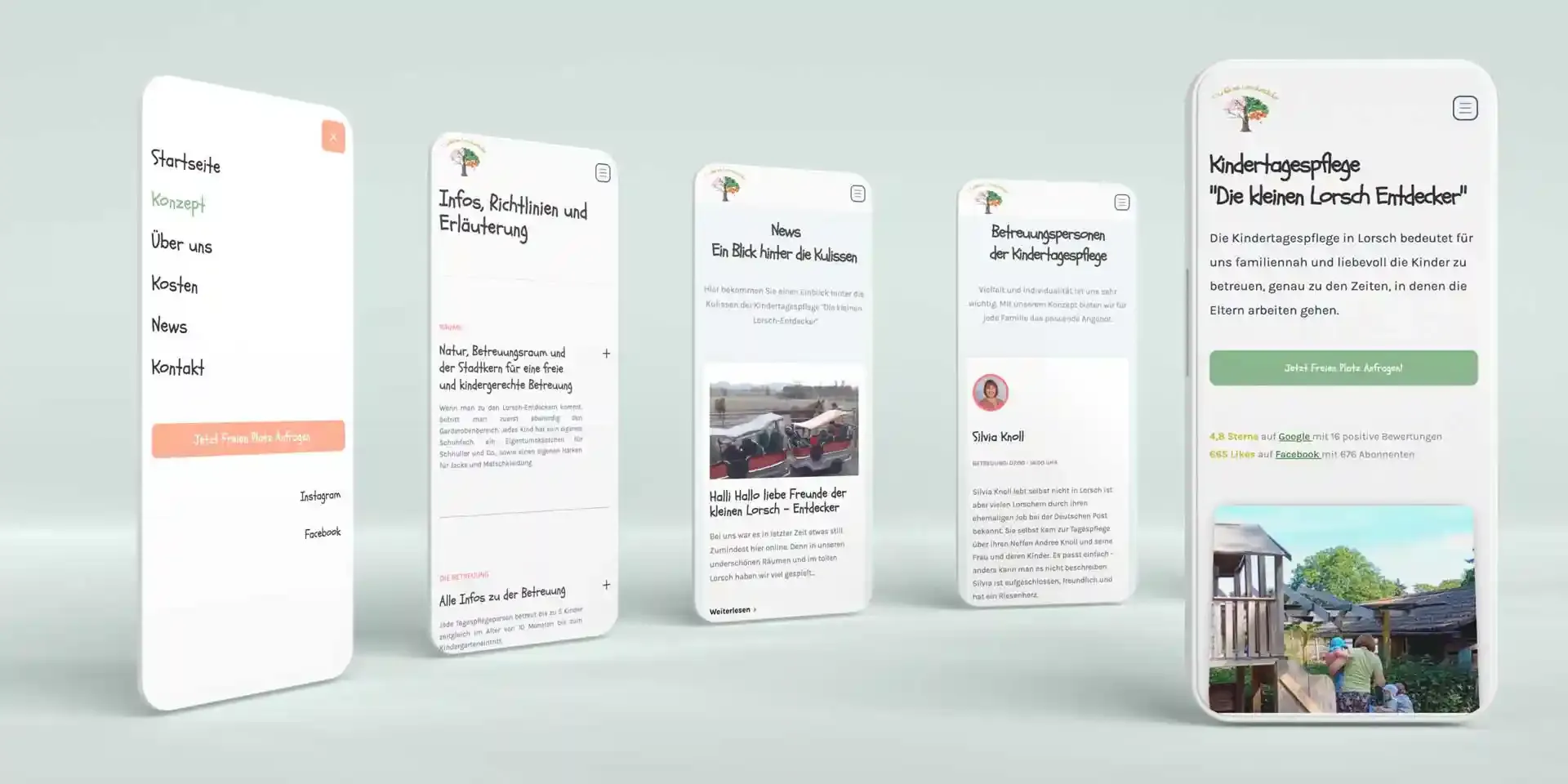 Mischler Webdesign Mannheim Designagentur Portfolio Custom Webdesign die kleinen Lorsch-Entdecker Website Mockup Responsive