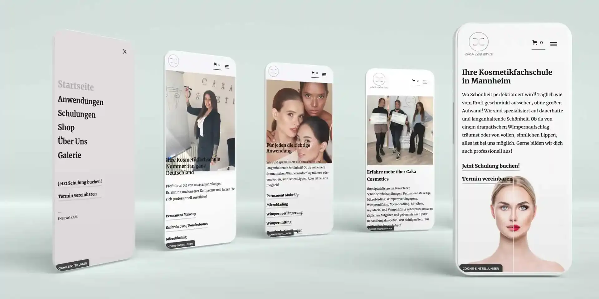 Mischler Webdesign Mannheim Designagentur Portfolio Custom Webdesign Caka Cosmetics Website Mockup Responsive