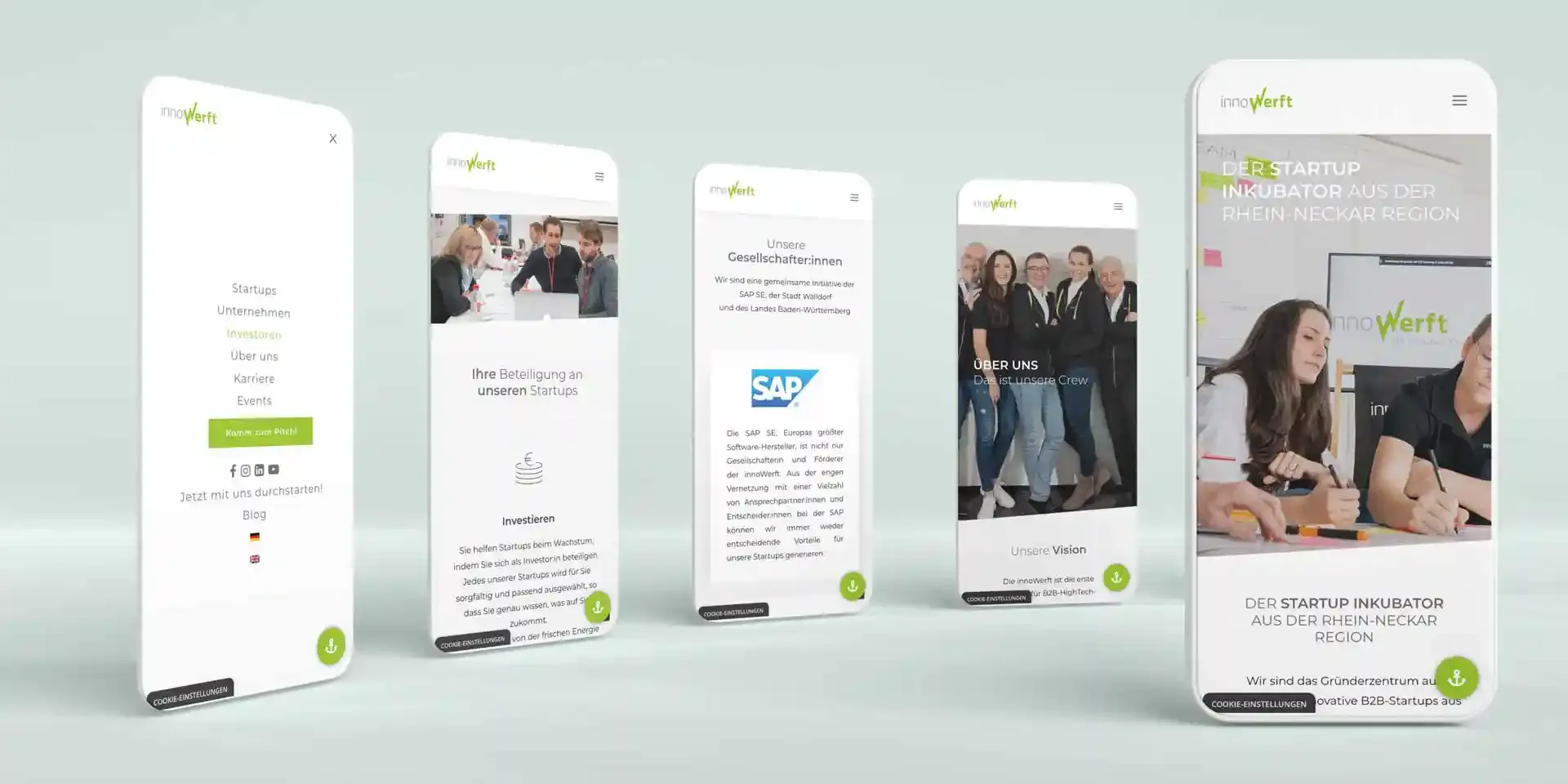Mischler Webdesign Mannheim Designagentur Portfolio Custom Webdesign innoWerft Website Mockup Responsive