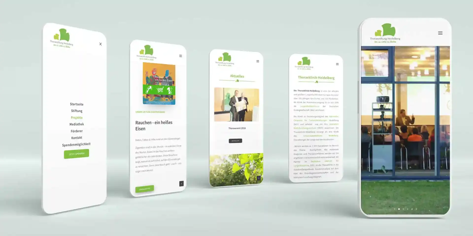Mischler Webdesign Mannheim Designagentur Portfolio Custom Webdesign Thoraxstiftung Heidelberg Website Responsive