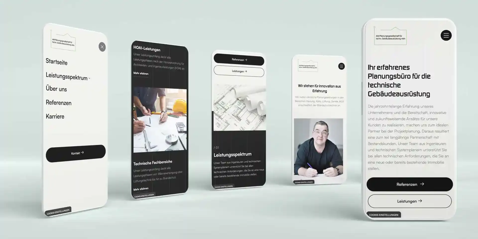 Mischler Webdesign Mannheim Designagentur Portfolio Custom Webdesign AM Planungsgesellschaft für technische Gebäudeausrüstung mbH Website Responsive