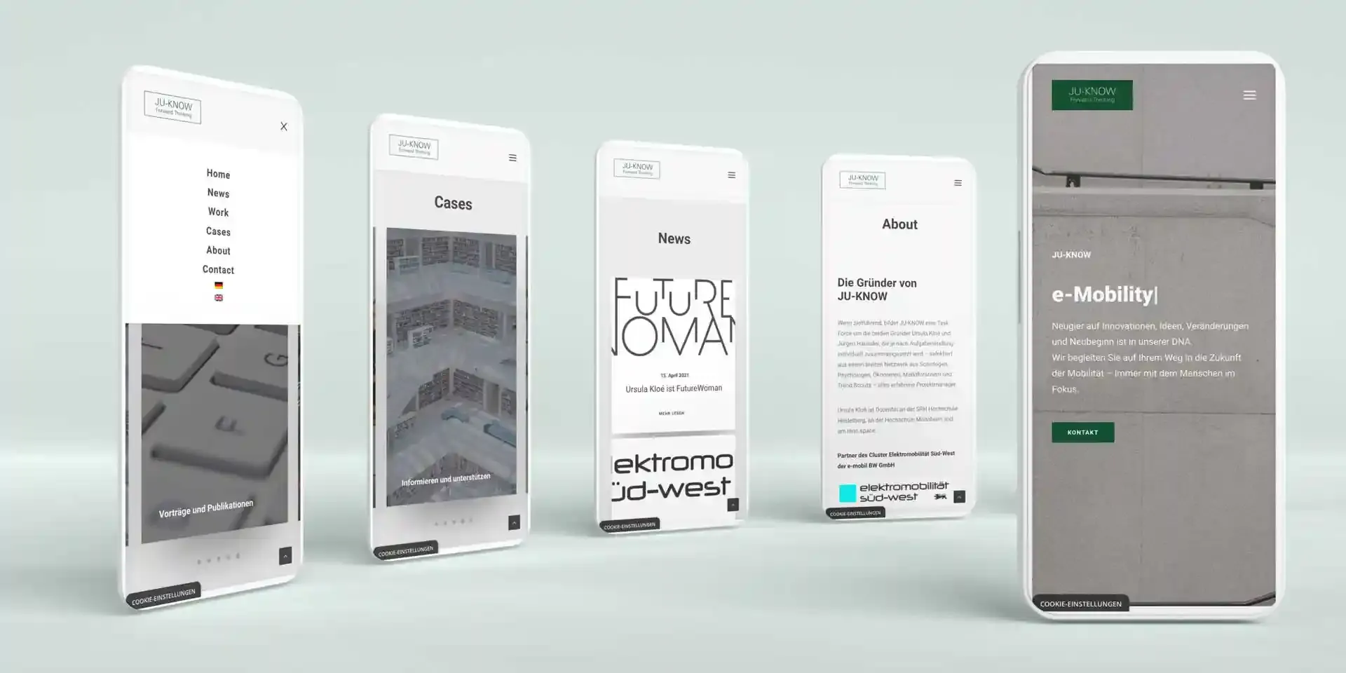 Mischler Webdesign Mannheim Designagentur Portfolio Custom Webdesign JU-Know GmbH Website Responsive