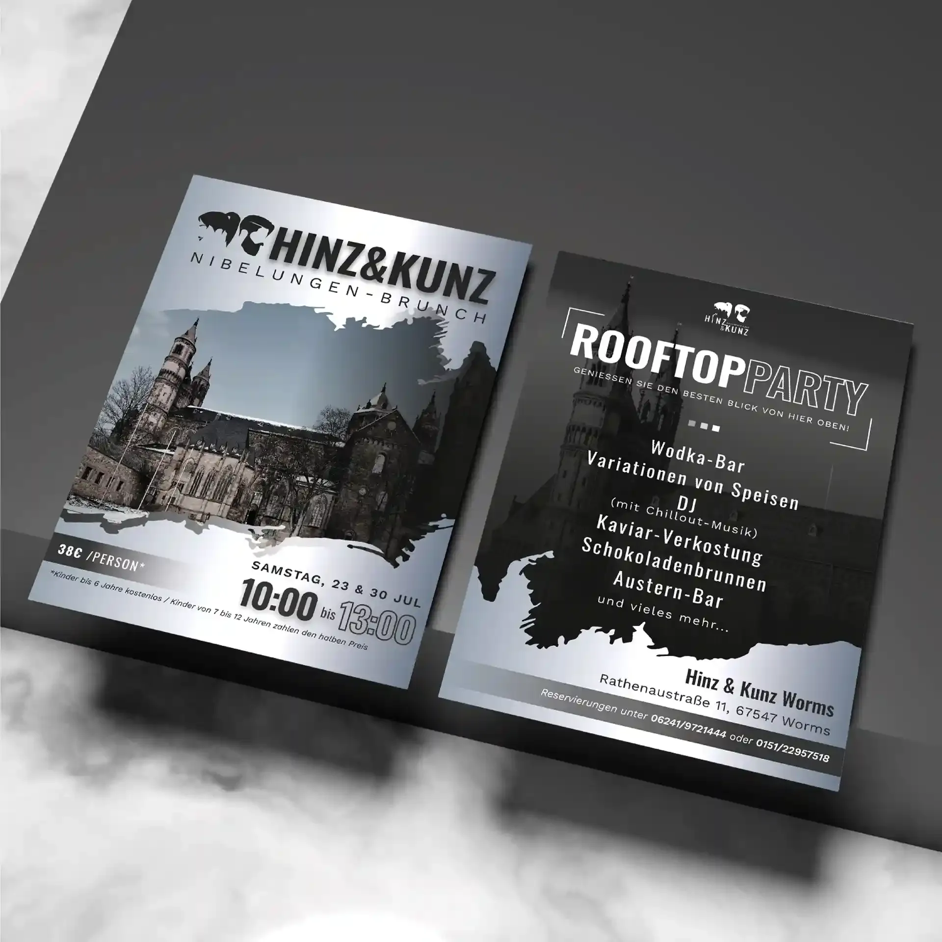 Mischler Webdesign Mannheim Designagentur Portfolio Grafikdesign Hinz und Kunz Worms Flyer Mockup