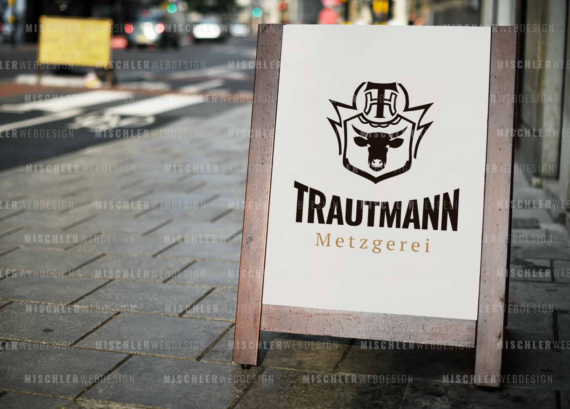 Mischler Webdesign bietet das beste Logodesign. Hier ein Beispiel von Metzgerei Trautmann