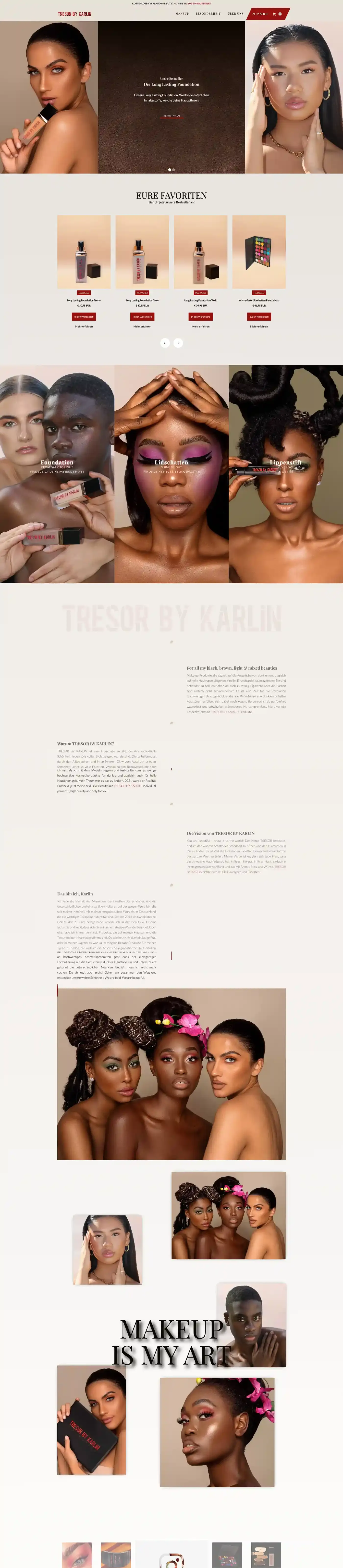 Mischler Webdesign Mannheim Designagentur Portfolio Custom Webdesign Tresor by Karlin Website