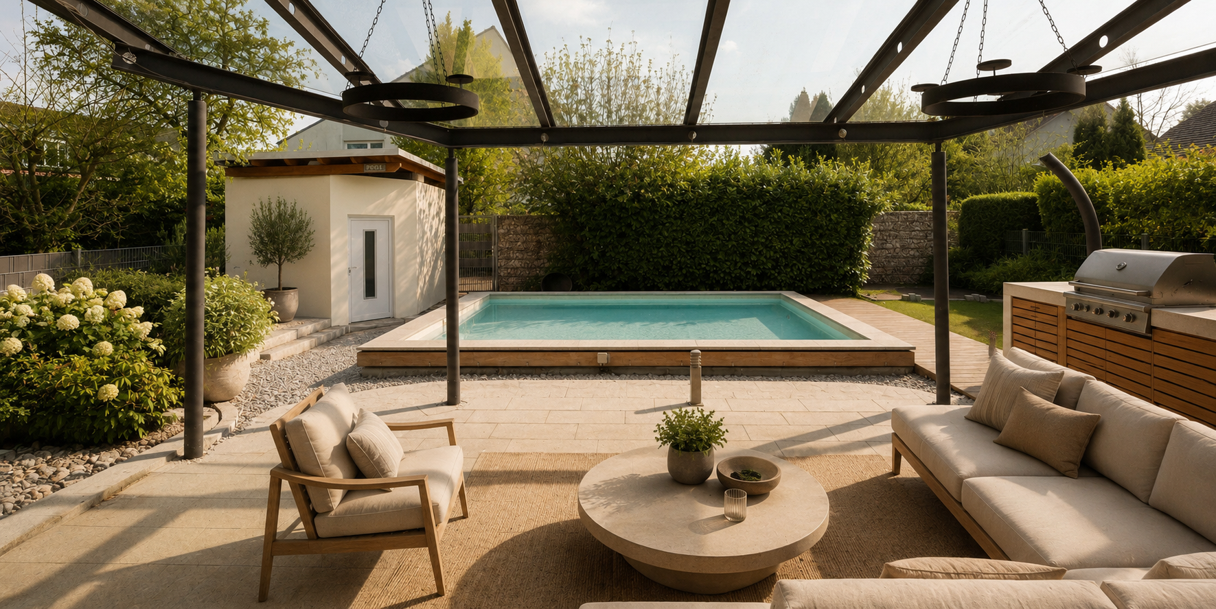 EINZIGARTIGES ARCHITEKTENHAUS | WOHNKOMFORT FÜR ANSPRUCHSVOLLE MIT POOL