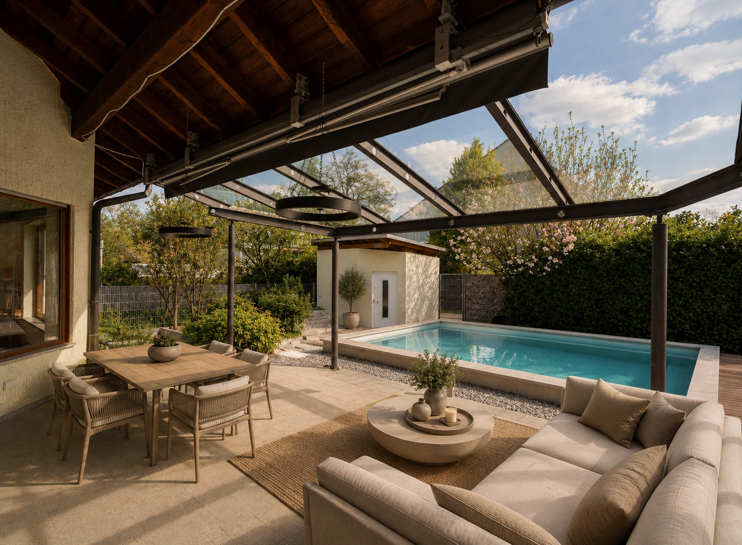 EINZIGARTIGES ARCHITEKTENHAUS | WOHNKOMFORT FÜR ANSPRUCHSVOLLE MIT POOL